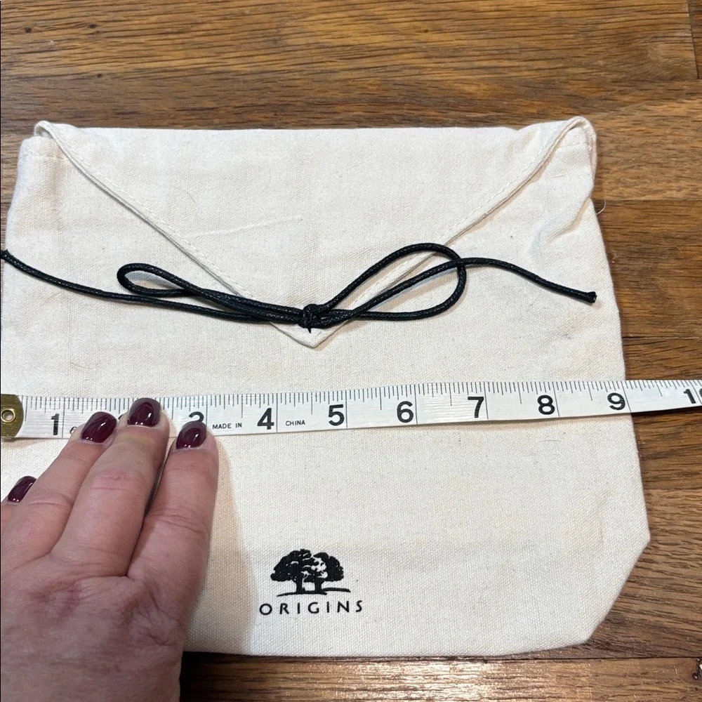 Origins linen cosmetic bag plus bonus bag